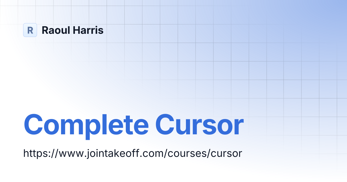 Complete cursor raoul harris